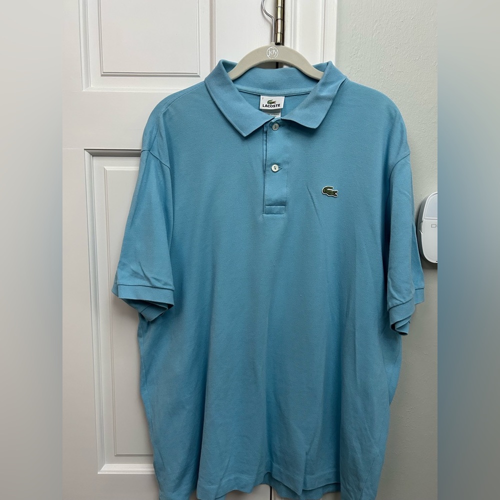 Men’s Blue Lacoste Polo Shirt, Size Large (size 7)